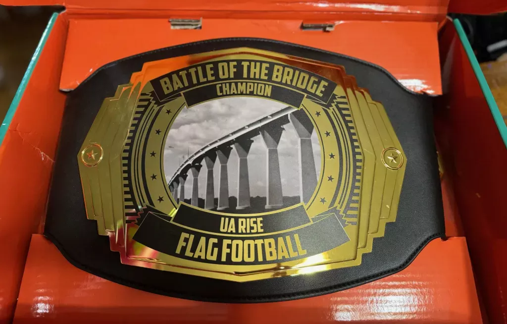 Youth Football Leagues championship belt