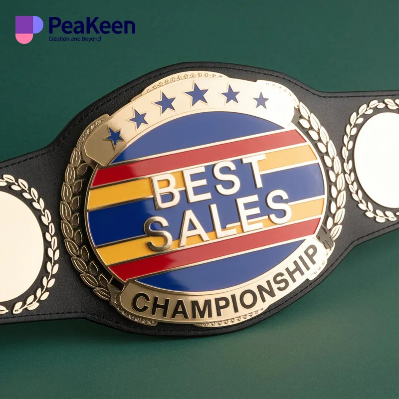 A prestigious sales championship belt, symbolizing success and recognition for outstanding sales achievements.