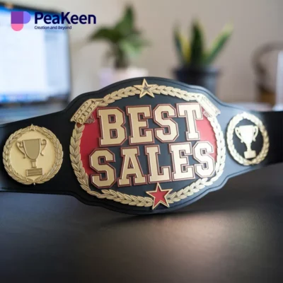 Best sales championship belt, representing outstanding achievement and excellence in sales efforts and results.