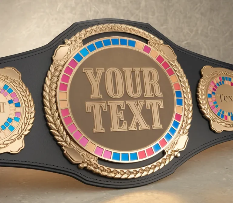 custom text championship belt