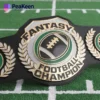 An impressive fantasy football championship belt showcasing a bold design, symbolizing triumph in fantasy football competitions.