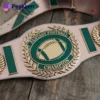 A championship belt for fantasy football, showcasing "Kansas Football Champion" in bold lettering.