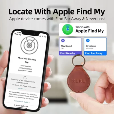 leather gps airtag find my function introduction