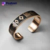 Stylish rose gold cuff bracelet featuring soft enamel accents, ideal for enhancing your jewelry collection with elegance.
