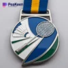 Medaglia personalizzata di badminton dal design unico, perfetta per riconoscere i risultati ottenuti in questo sport.