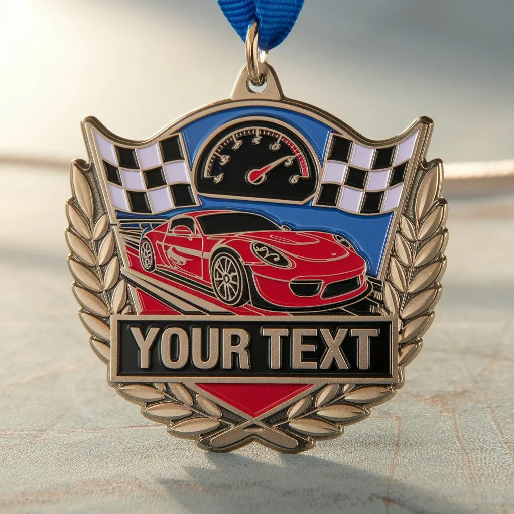 car racing Sponsorship Branding medal