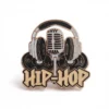 Enamel pin featuring a hip hop design, showcasing vibrant colors and a stylish representation of hip hop culture.