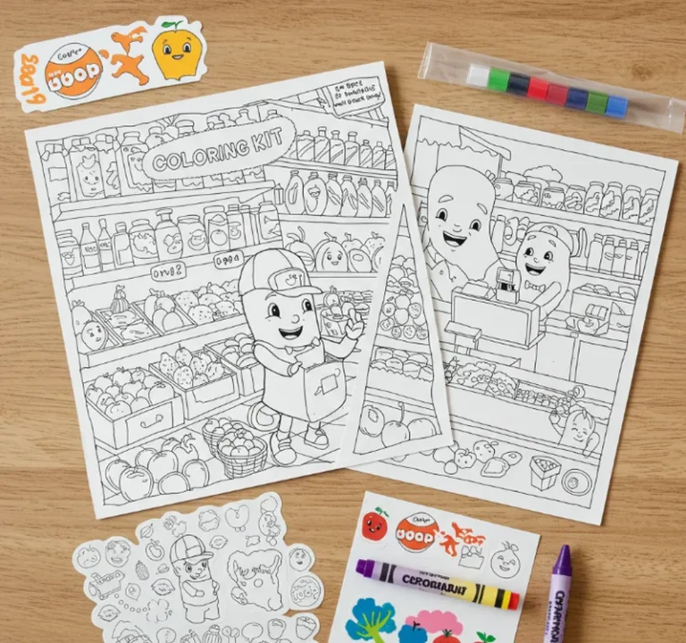 Interactive Kids Coloring Kits As Promotional Gift For Supermarkets