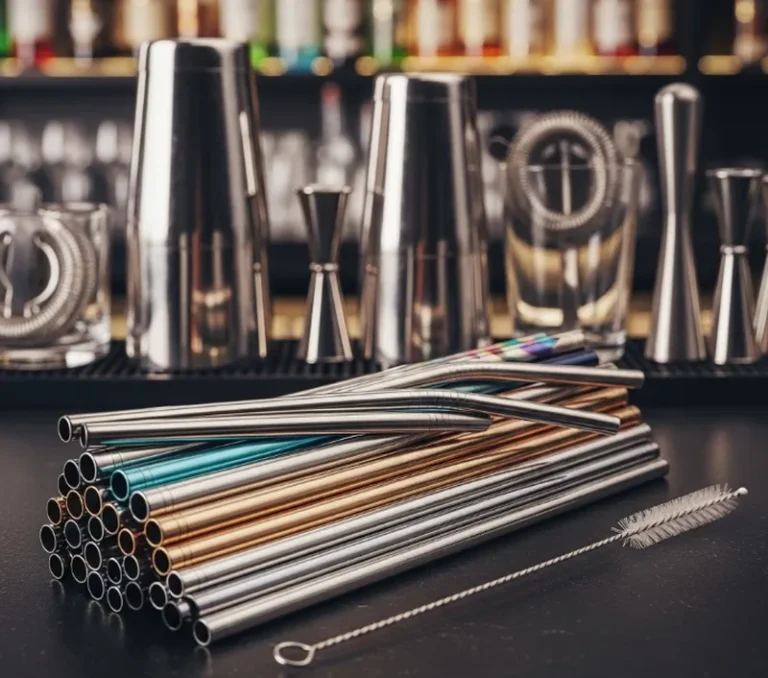 Reusable Metal Straws For Mocktails As Bar Gifts
