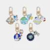 Astronaut keychain shaped like a space shuttle, featuring detailed design and vibrant colors.