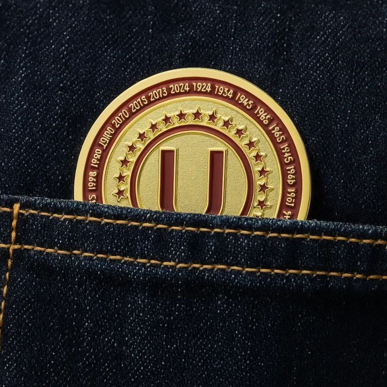 challenge coin put in cloth