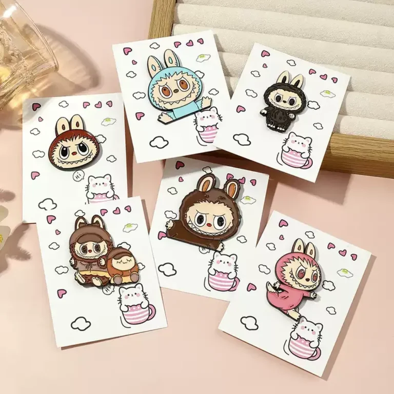 6 pcs labubu pins
