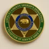 Sheriff’s department badge displayed on a white background, representing Sheriff Department Challenge Coins.