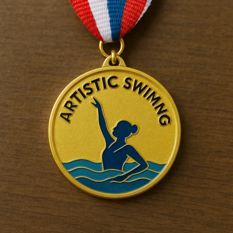 Medal featuring the words "Artistic Swimming," symbolizing achievement in the sport.