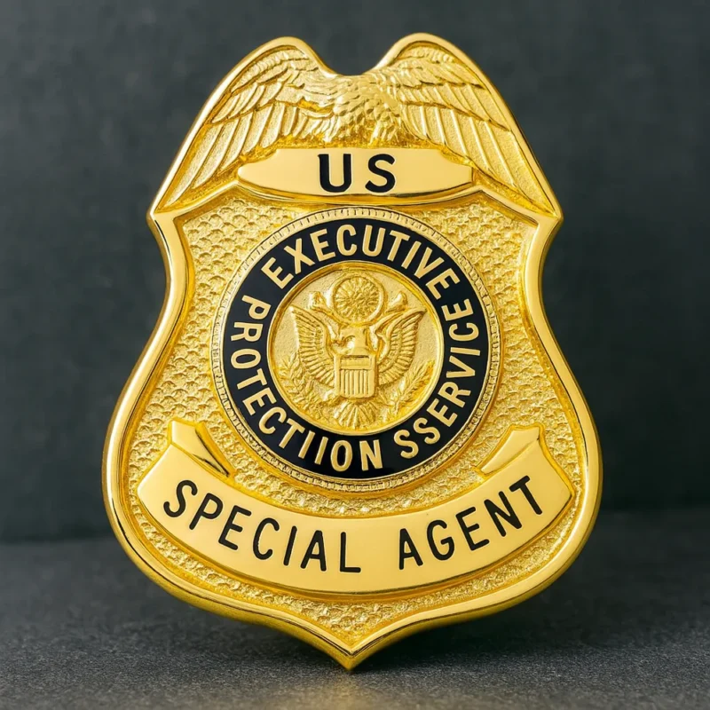 Badge displaying the words "Executive Protection Agency" on a blank background.