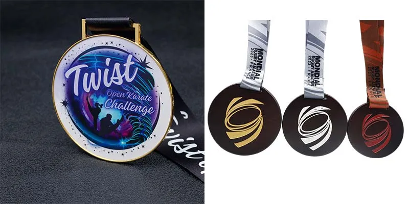 insert medal and wood medal