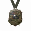 Medal featuring the words "Marine Corps," awarded for the Marine Corps Marathon.