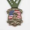 Medal featuring the words "Marine Corps" commemorating the Marine Corps Marathon.
