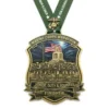 Marine Corps Marathon medal featuring an eagle, globe, and anchor design, symbolizing achievement in the race.