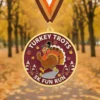 Medal awarded for the Turkey Trots 5K, displaying the event name prominently.