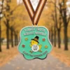 Fun medal featuring the words "Turkey Trots" and "Wide Wobbly," celebrating a festive running event.