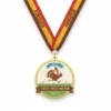 Fun Turkey Trots medal featuring a turkey design, celebrating participation in a festive running event.