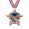 Medal featuring the words "Veterans Day," awarded for participation in the Veterans 5K event.
