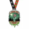 Medal featuring the words "Zombie Run Finisher" prominently displayed on its surface.