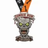 Medal awarded for completing the Zombie Run, featuring the phrase "Zombie Run Finisher."