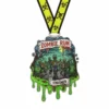 Medal featuring the words "Zombie Run Finisher" prominently displayed on its surface.
