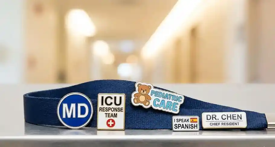 medical lapel pins for identification purposes