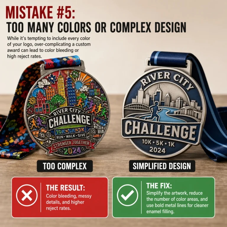 Mistake #5 Too Many Colors or Complex Design