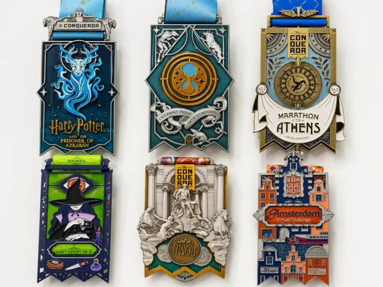 Uniquely designed virtual running medals