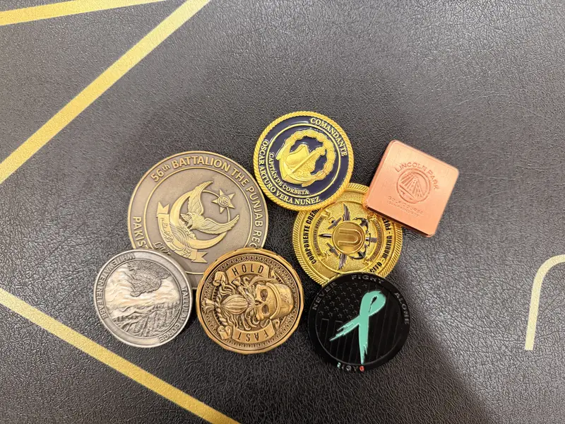 challenge coins with different plating